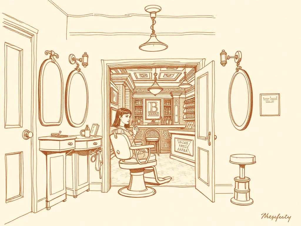 The Barbershop Cuts & Cocktails illustration