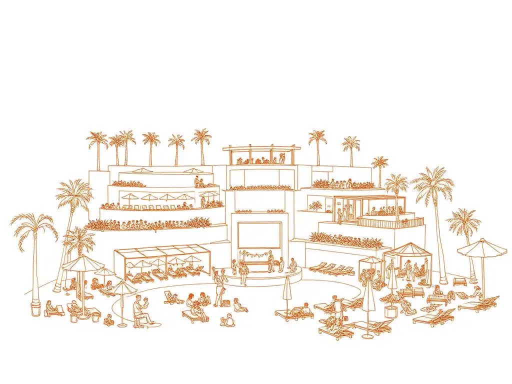Encore Beach Club illustration
