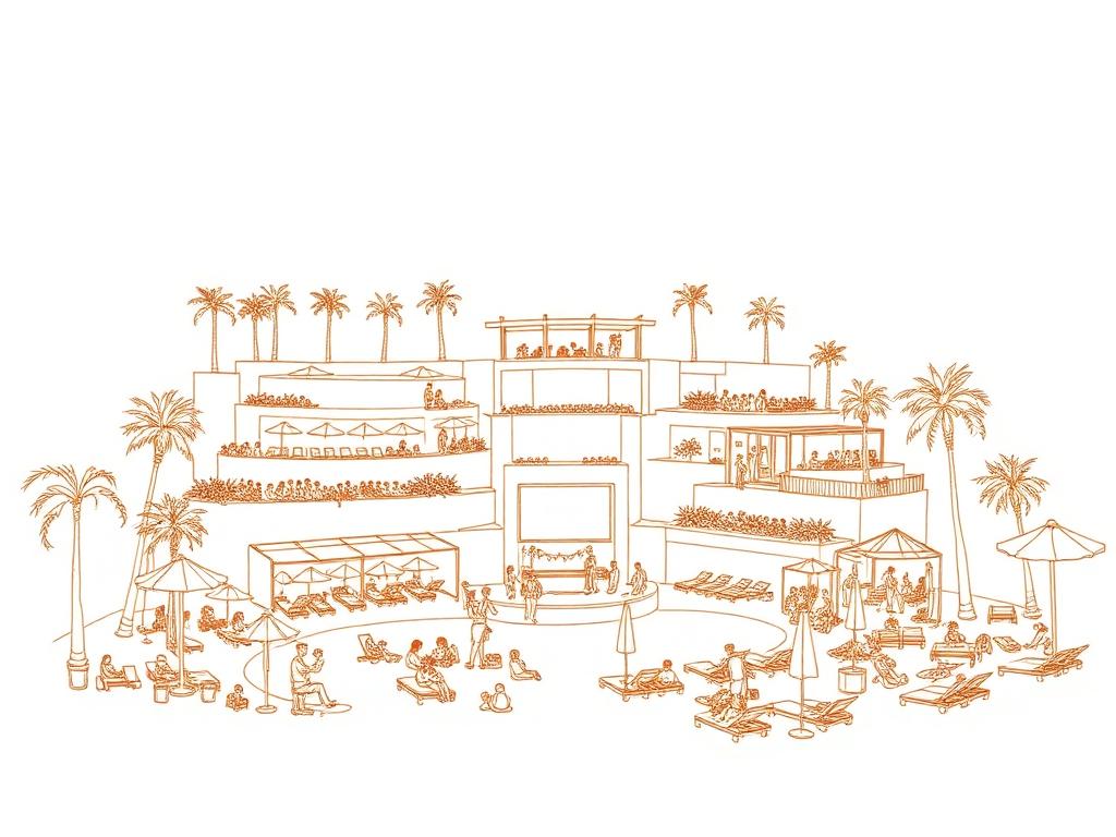 Encore Beach Club illustration