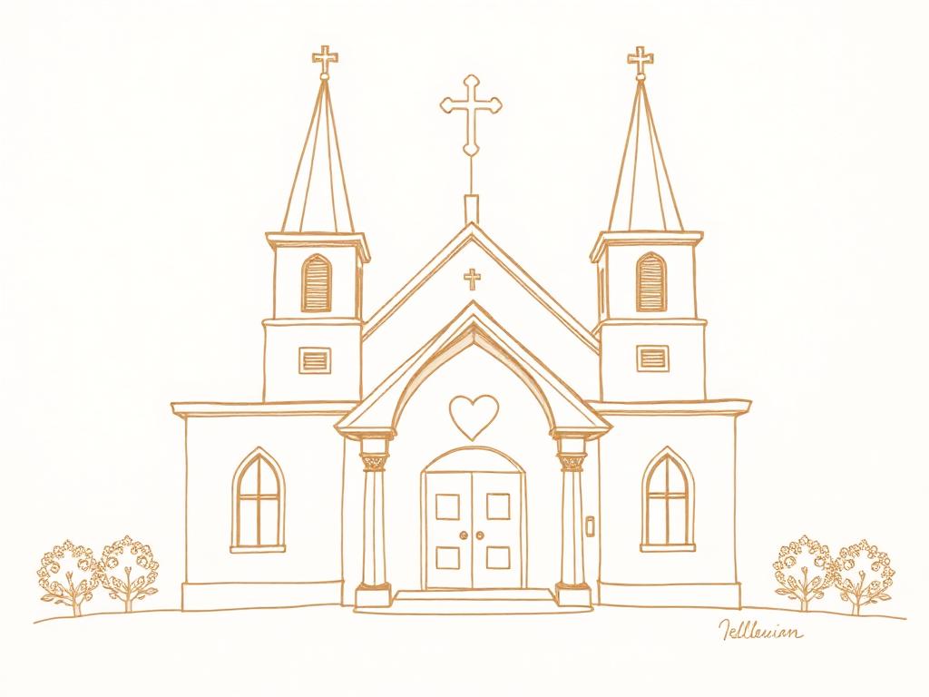 Little White Wedding Chapel illustration
