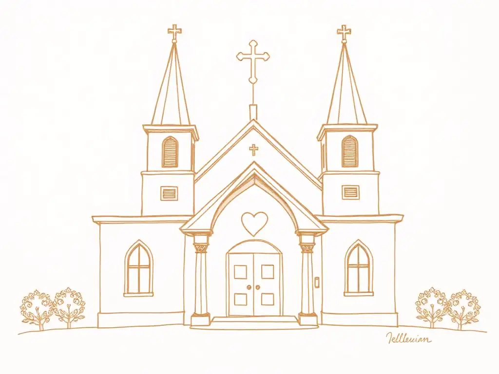 Little White Wedding Chapel illustration