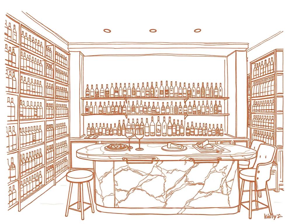 Wally's Wine & Spirits illustration