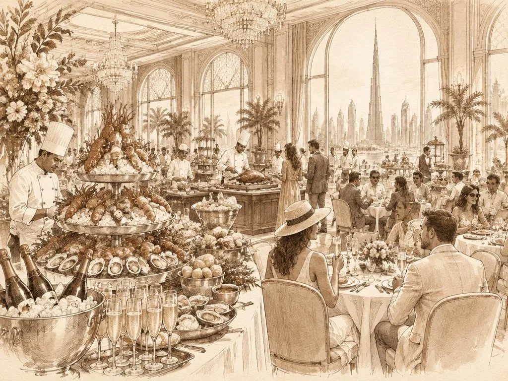 Dubai breakfast & brunch illustration