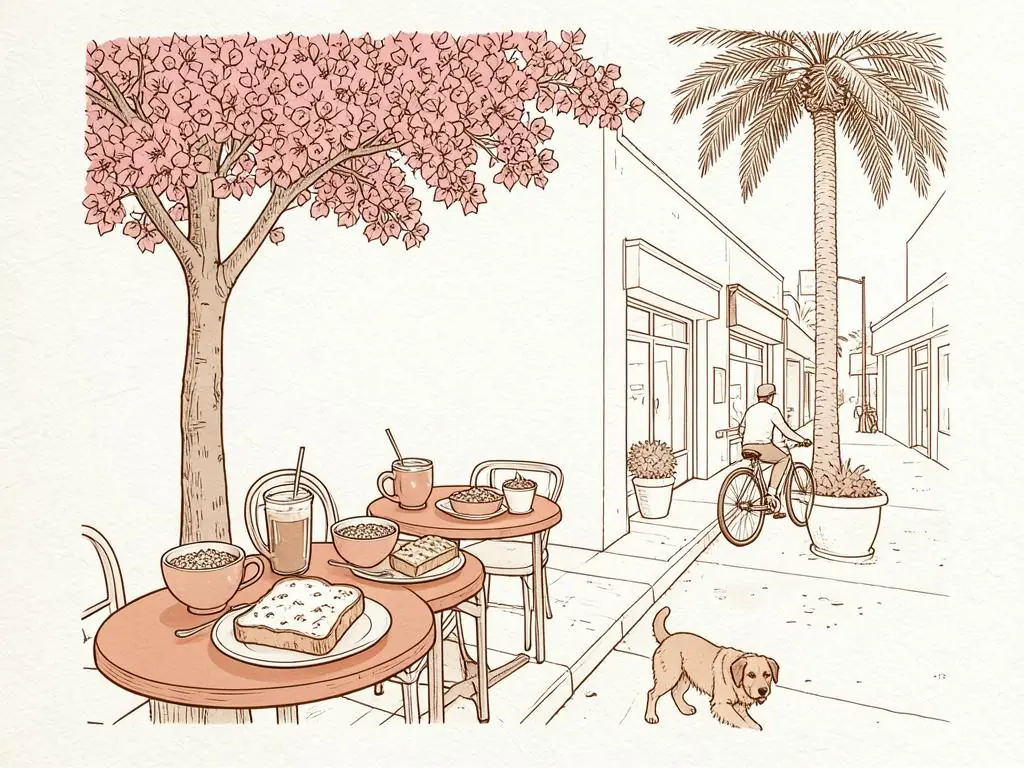 Los Angeles breakfast & brunch illustration
