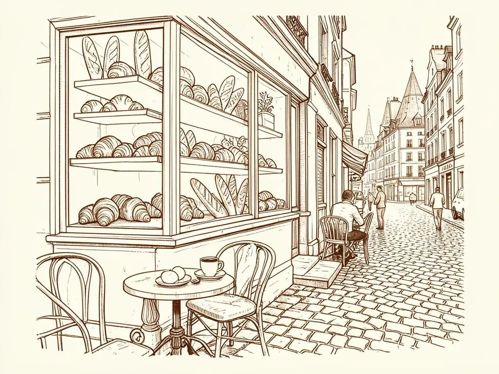 Paris breakfast & brunch illustration