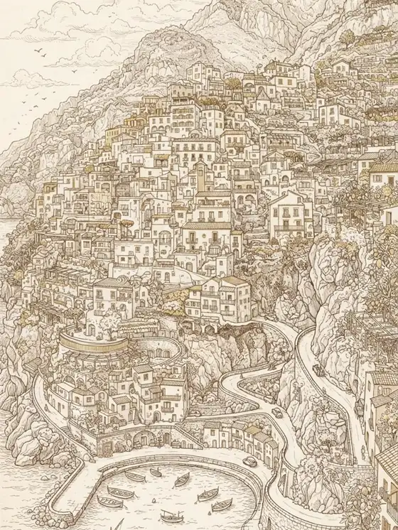 Amalfi Coast cityscape