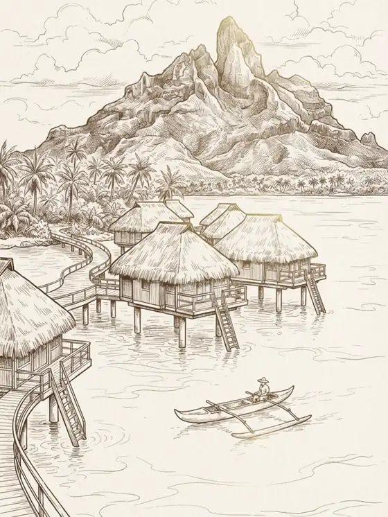 Bora Bora cityscape
