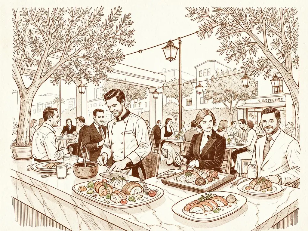 Los Angeles best food illustration