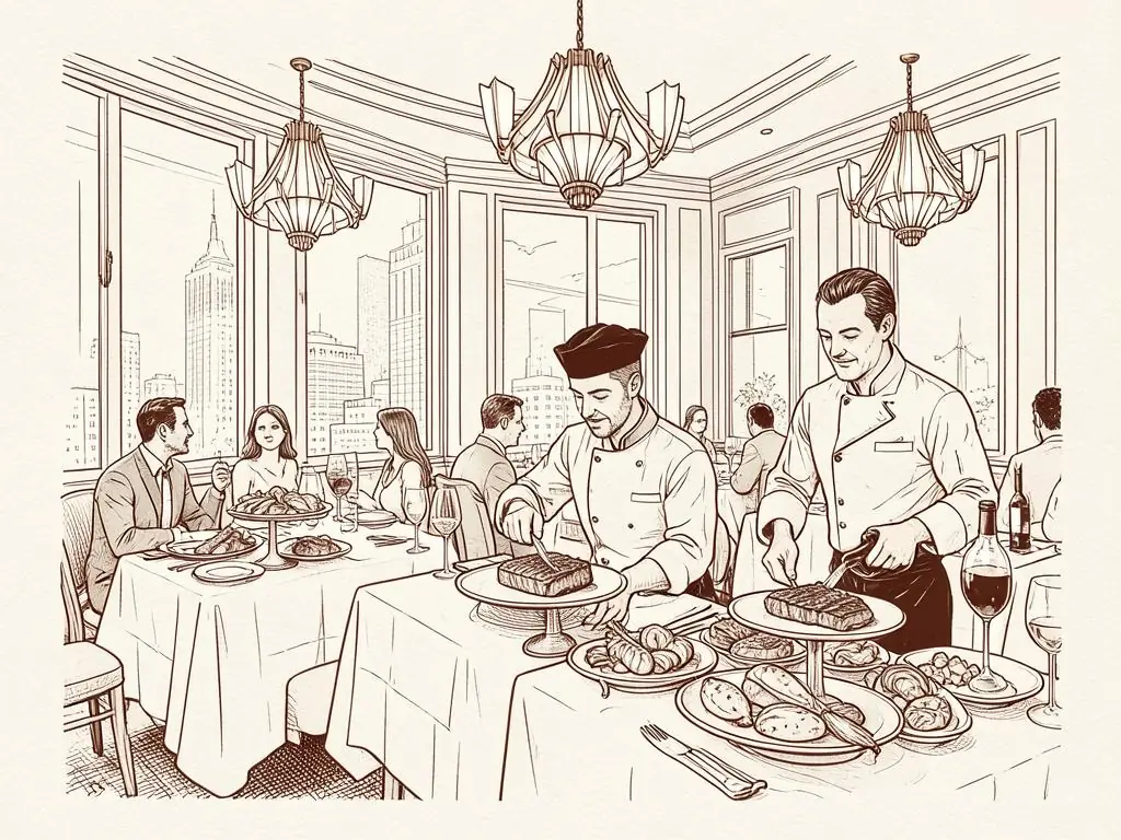 New York best food illustration