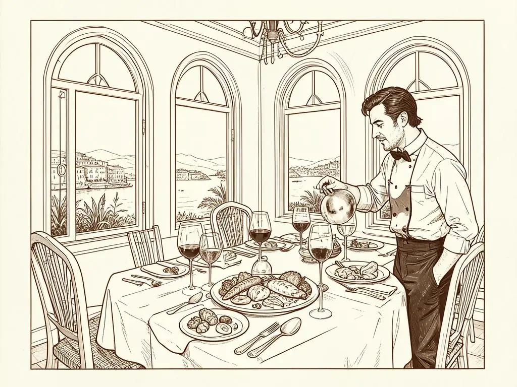 Monaco best food illustration