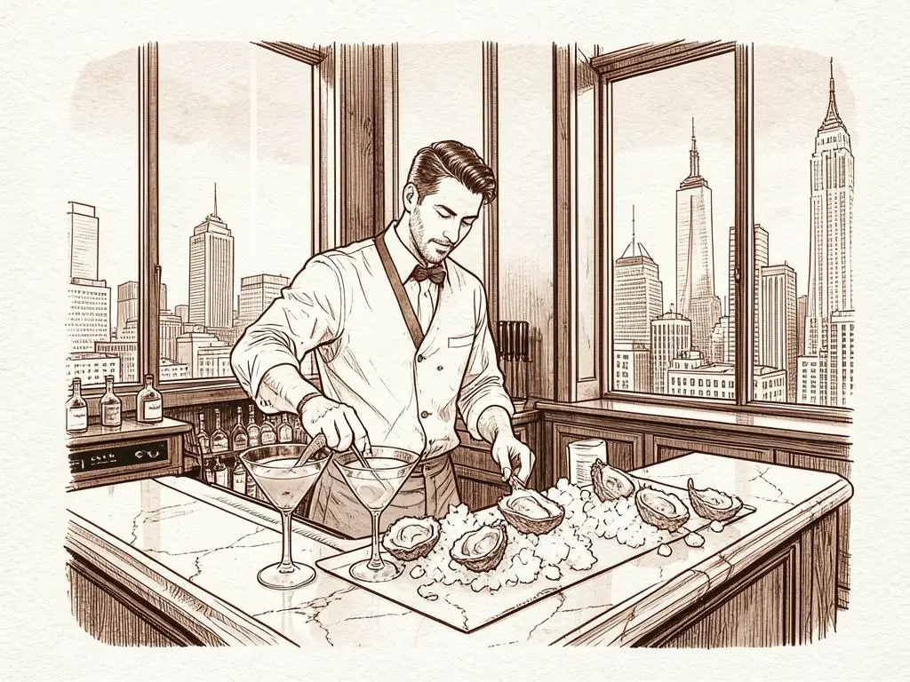 New York happy hour illustration
