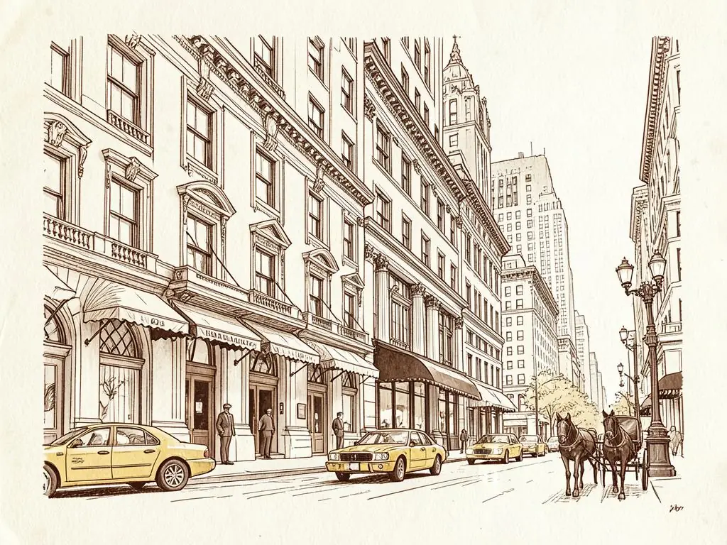 New York hotels illustration