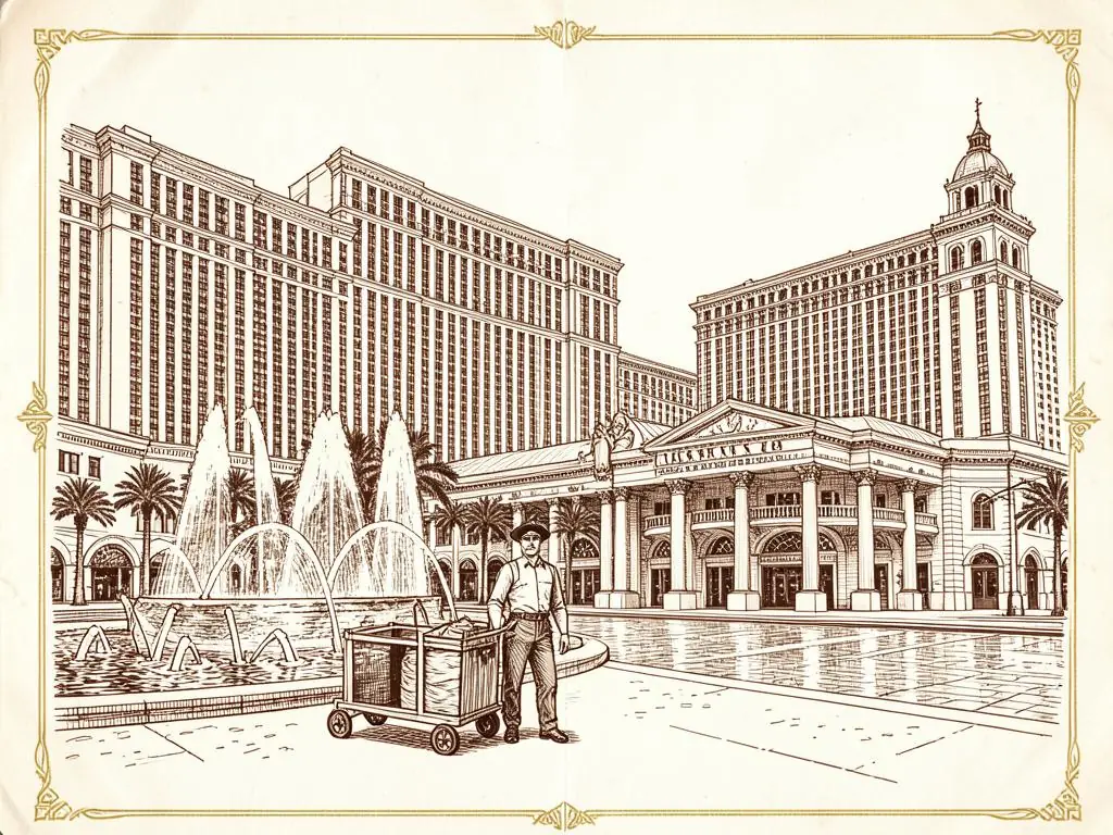 Las Vegas hotels illustration