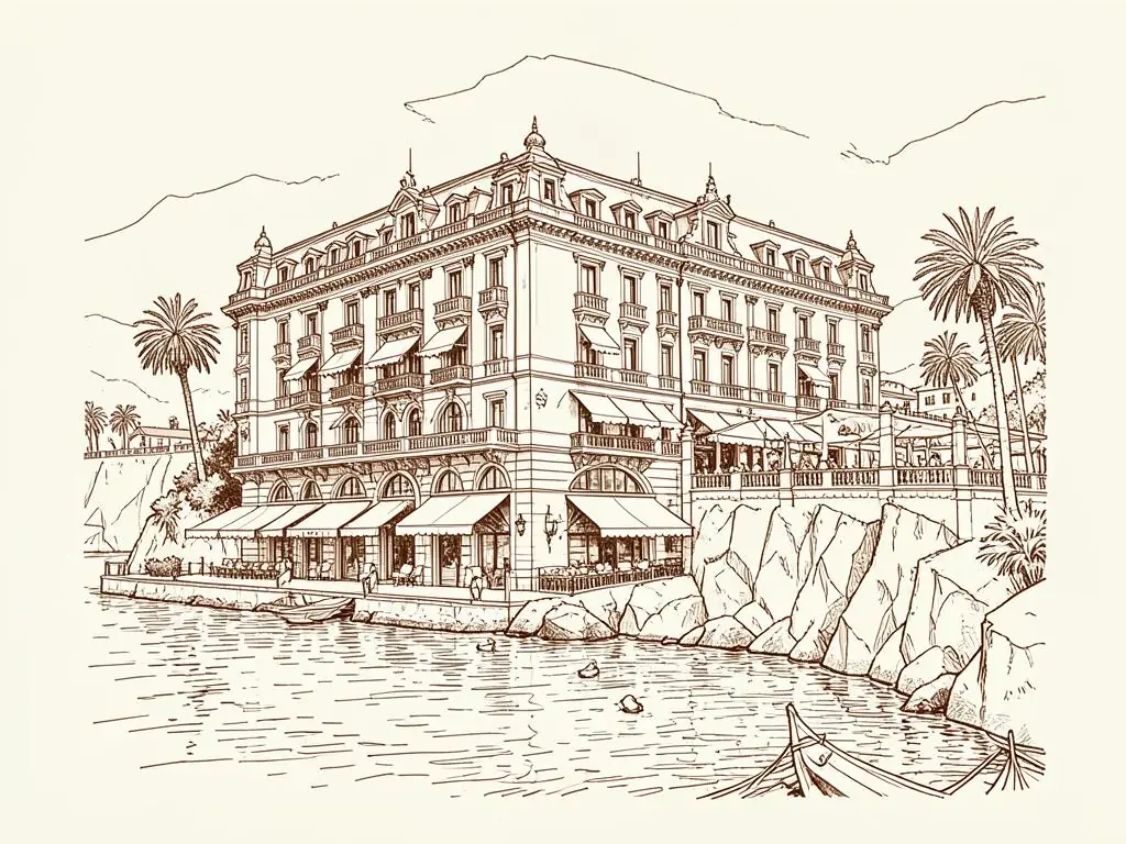 Monaco hotels illustration