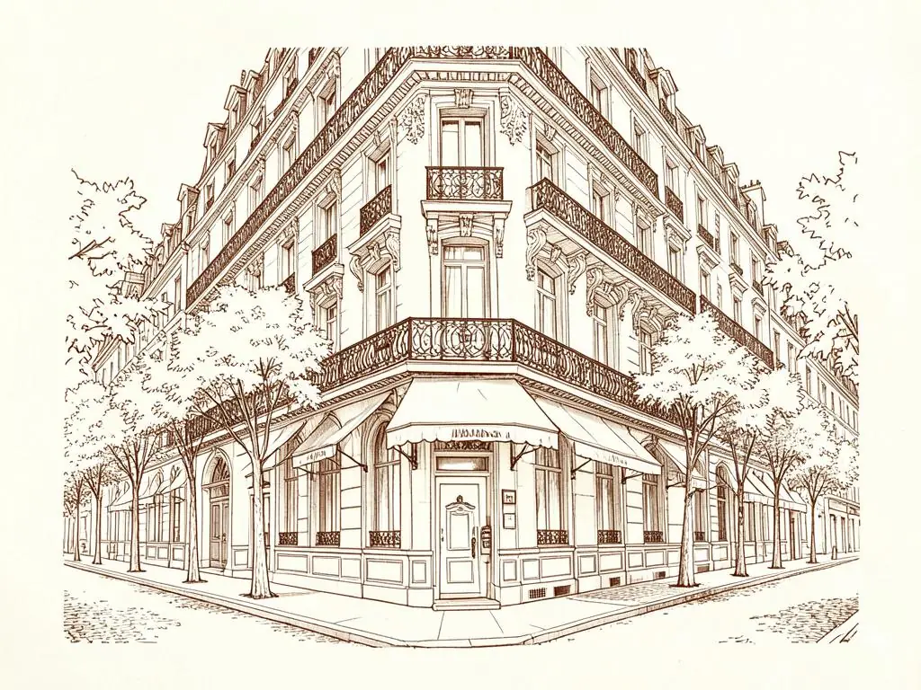 Paris hotels illustration