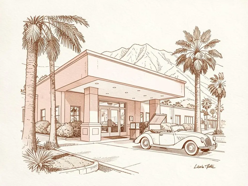 Los Angeles hotels illustration