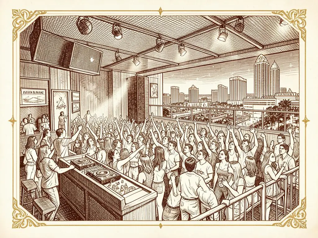 Las Vegas nightlife illustration