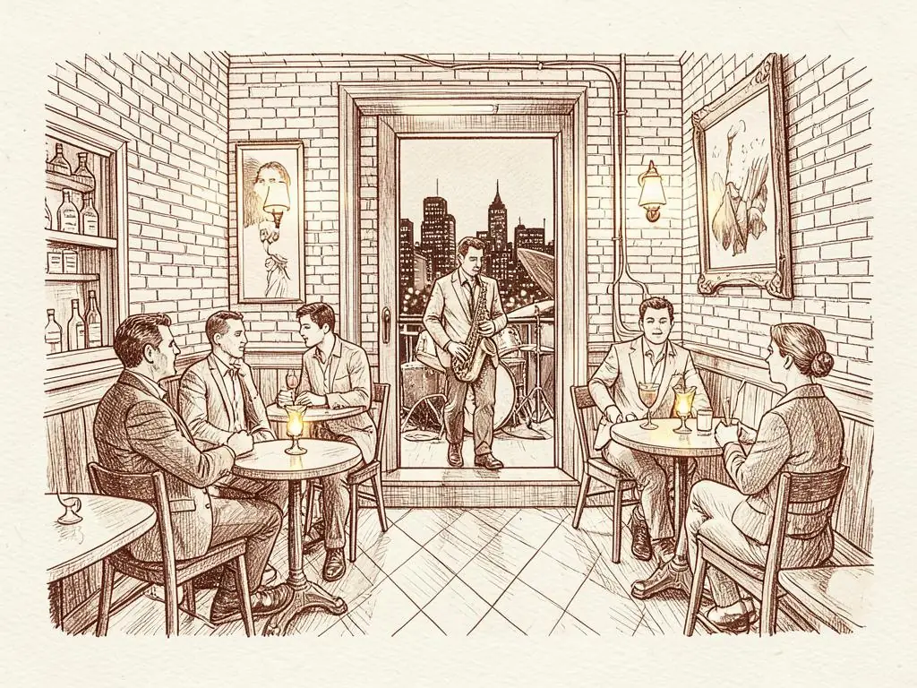 San Francisco nightlife illustration