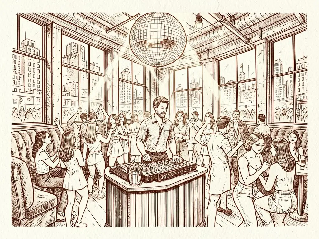 New York nightlife illustration