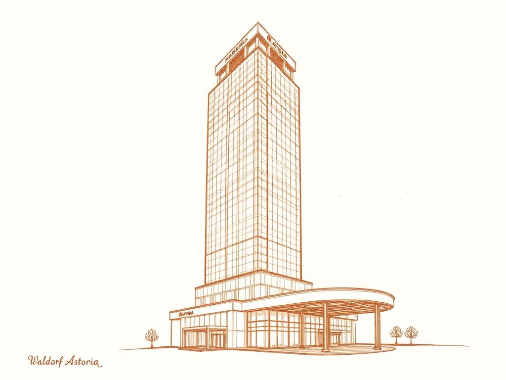 Waldorf Astoria Las Vegas illustration