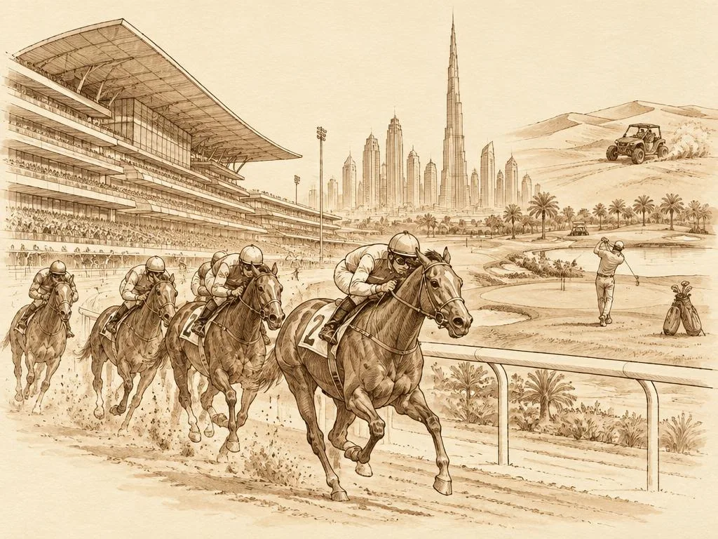 Dubai sports illustration