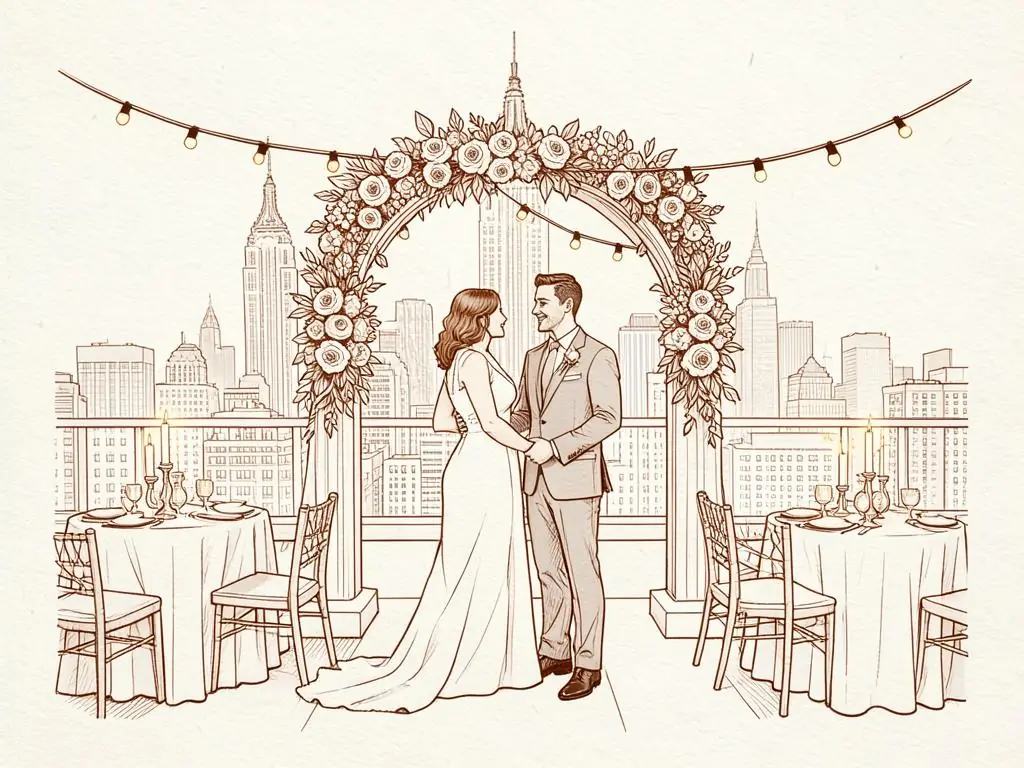 New York weddings illustration