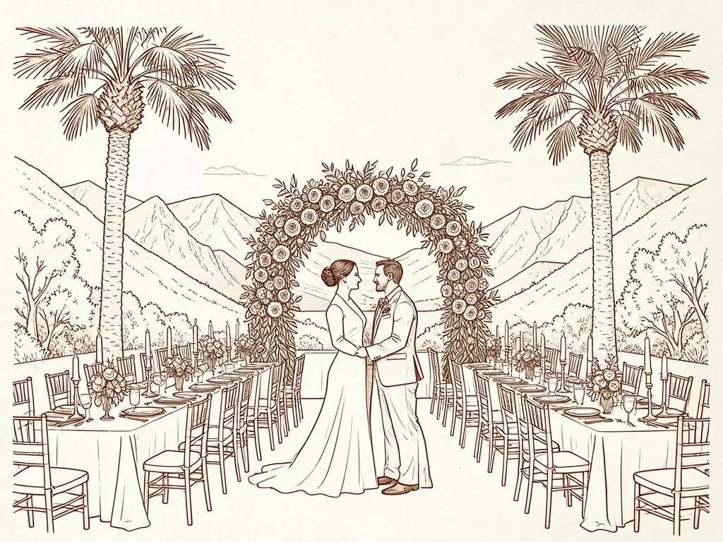 Los Angeles weddings illustration