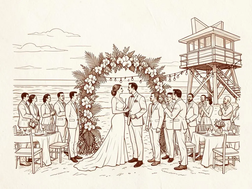 Miami weddings illustration
