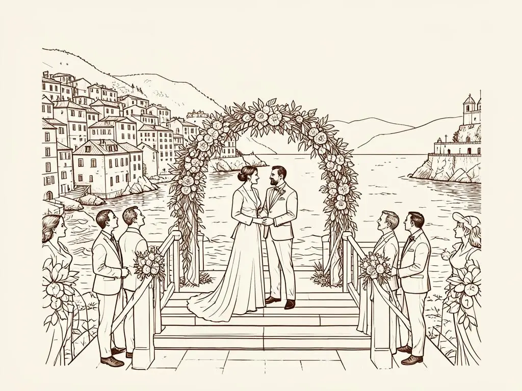 Monaco weddings illustration