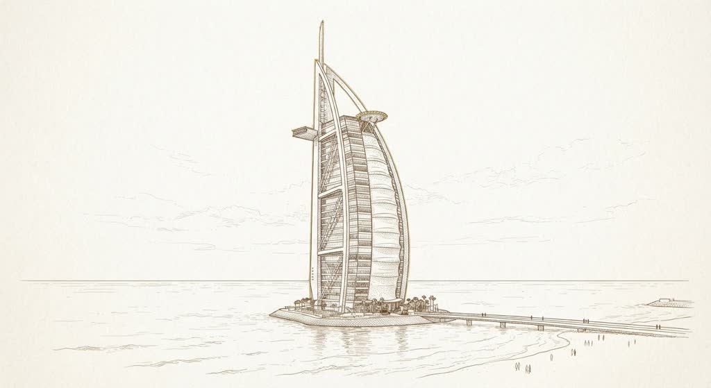 Burj Al Arab Jumeirah illustration