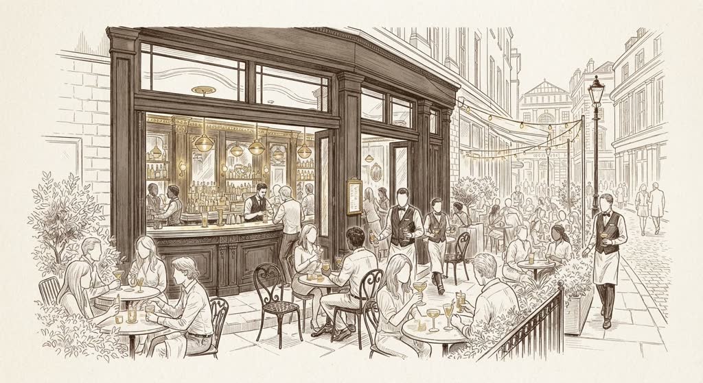 Dishoom Covent Garden illustration