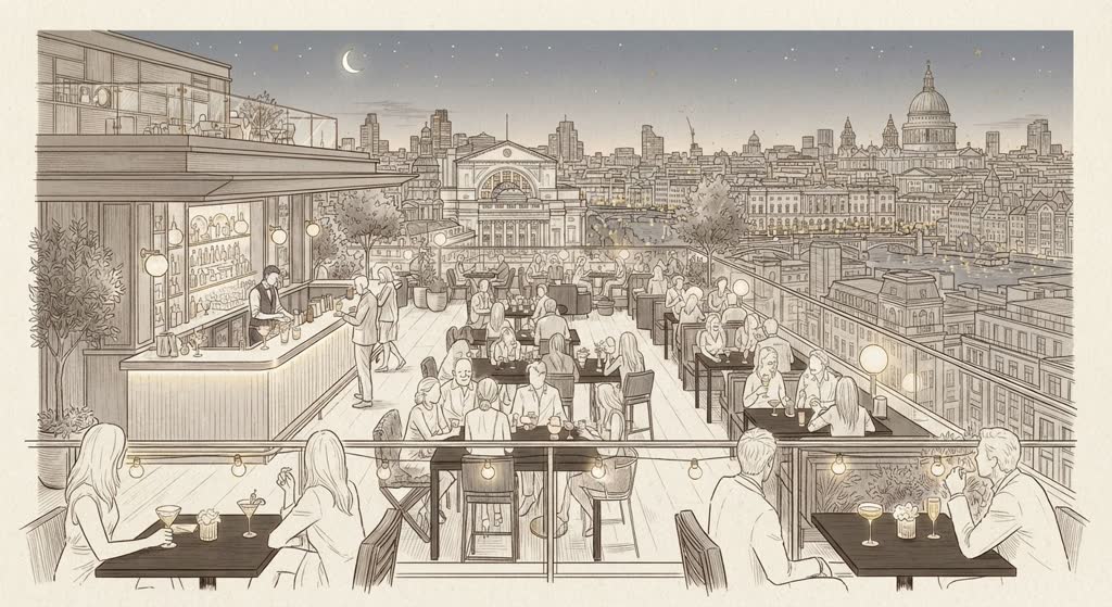 Radio Rooftop Bar illustration