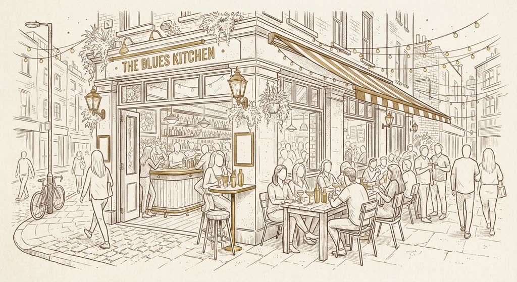 The Blues Kitchen Shoreditch illustration