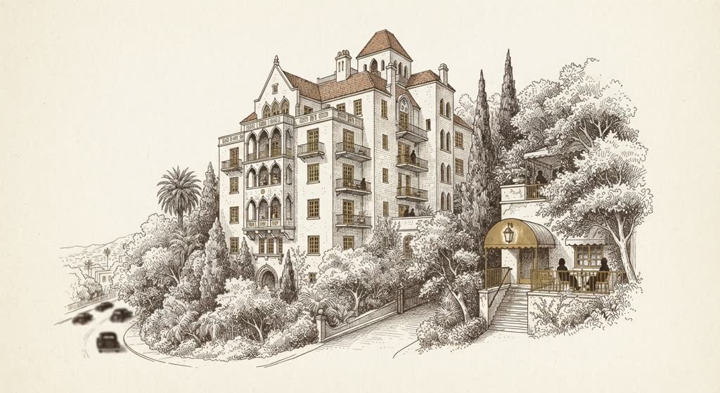 Chateau Marmont illustration