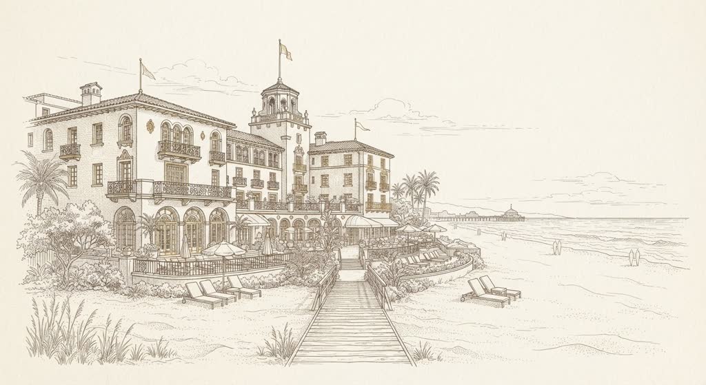 Hotel Casa del Mar illustration