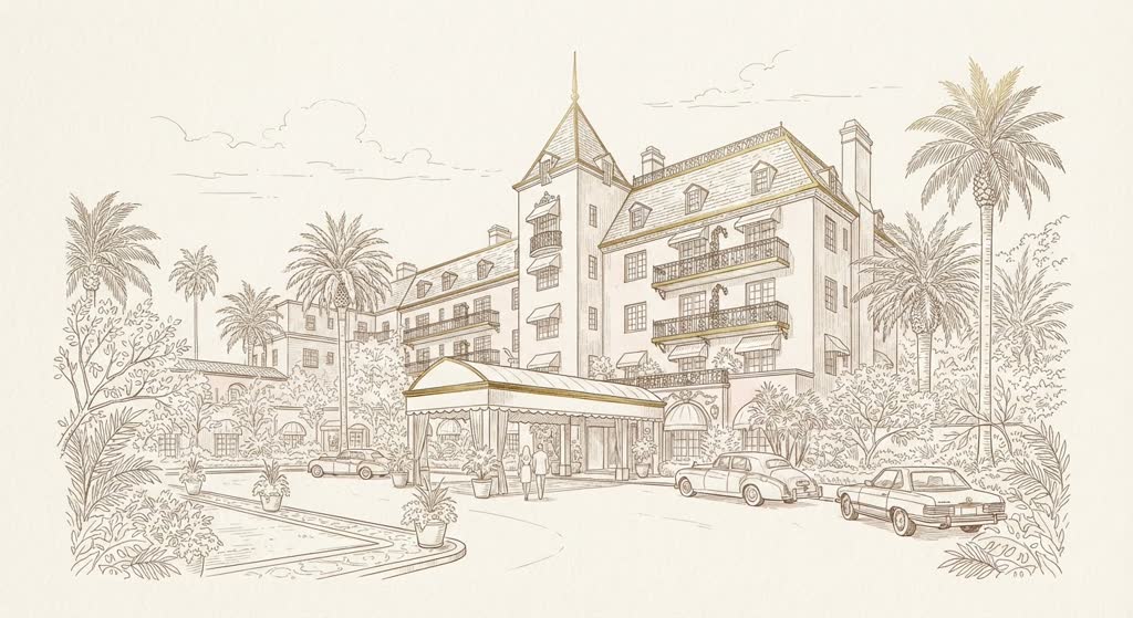 The Beverly Hills Hotel illustration