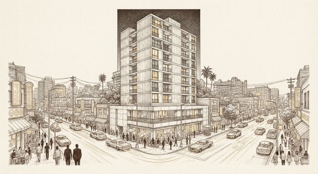 The Line Hotel illustration