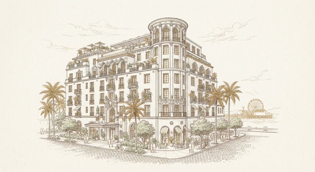 The Proper Hotel Santa Monica illustration