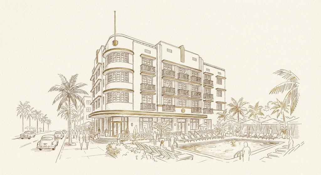Kimpton Surfcomber Hotel illustration