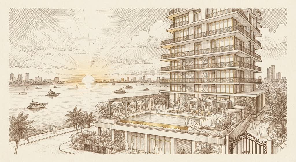 Mondrian South Beach illustration