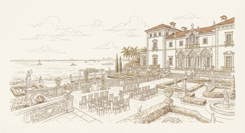 Vizcaya Museum & Gardens illustration