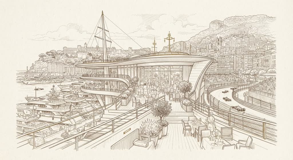 Yacht Club de Monaco illustration