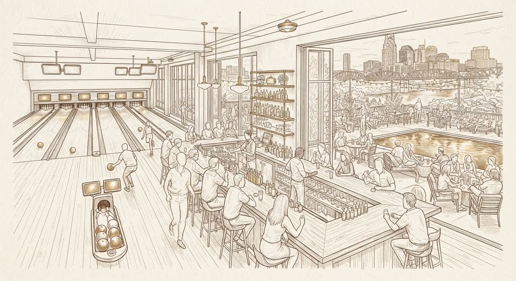 Pinewood Social illustration