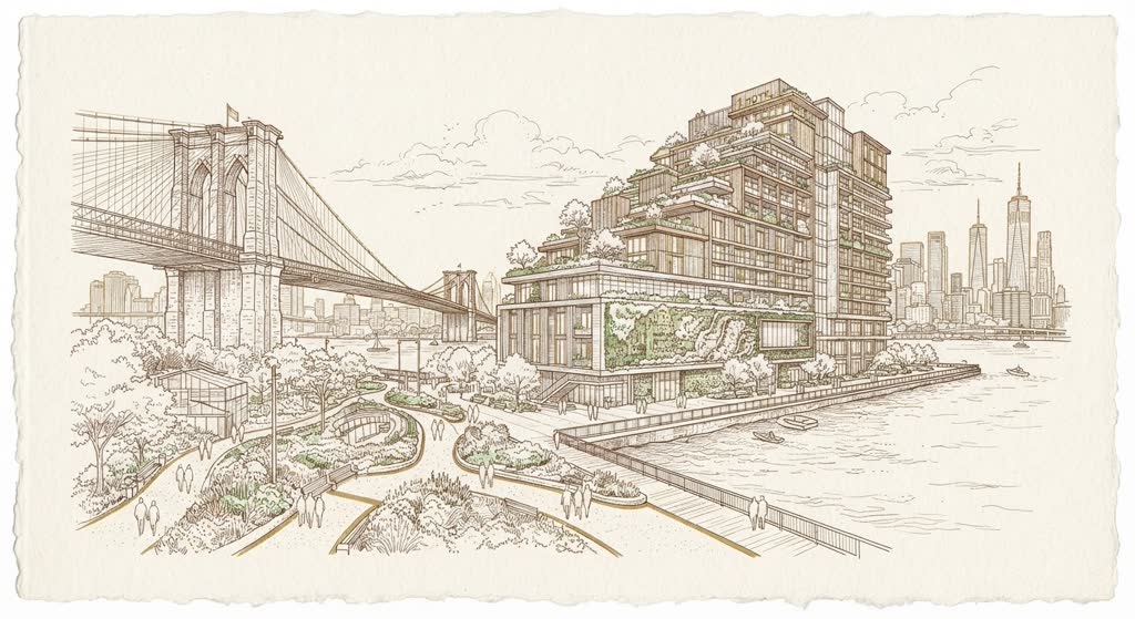 1 Hotel Brooklyn Bridge illustration