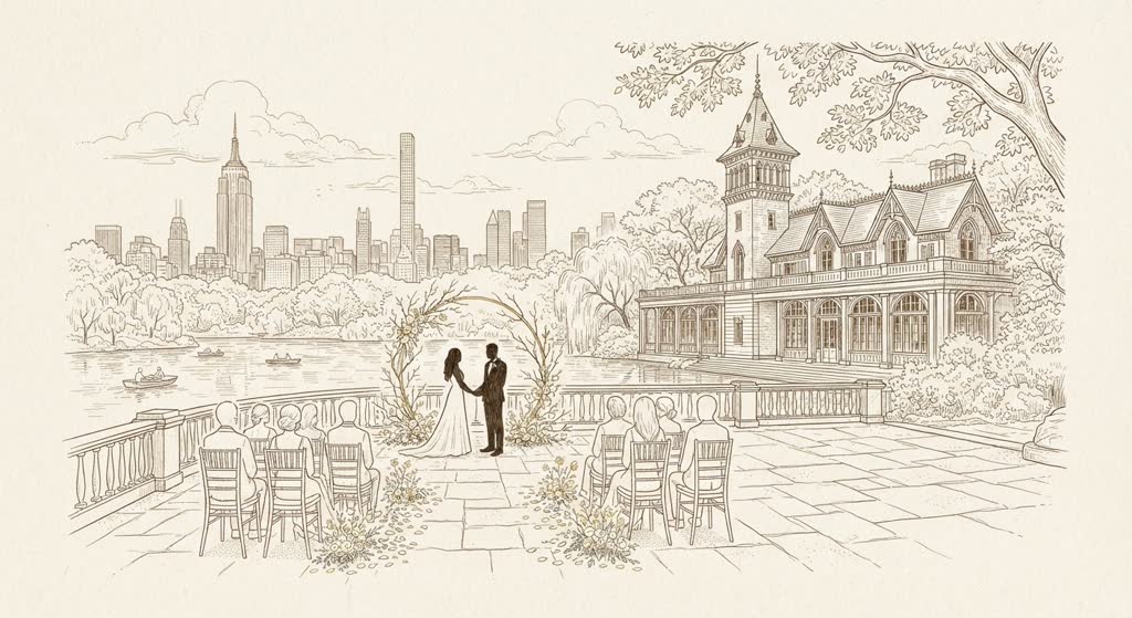 The Central Park Boathouse illustration