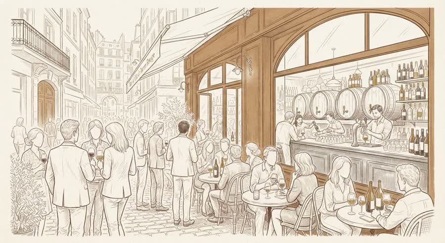Bar à Vins Le Baron Rouge illustration