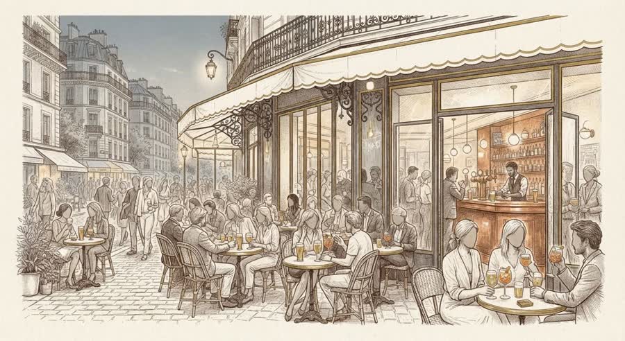Café Charlot illustration