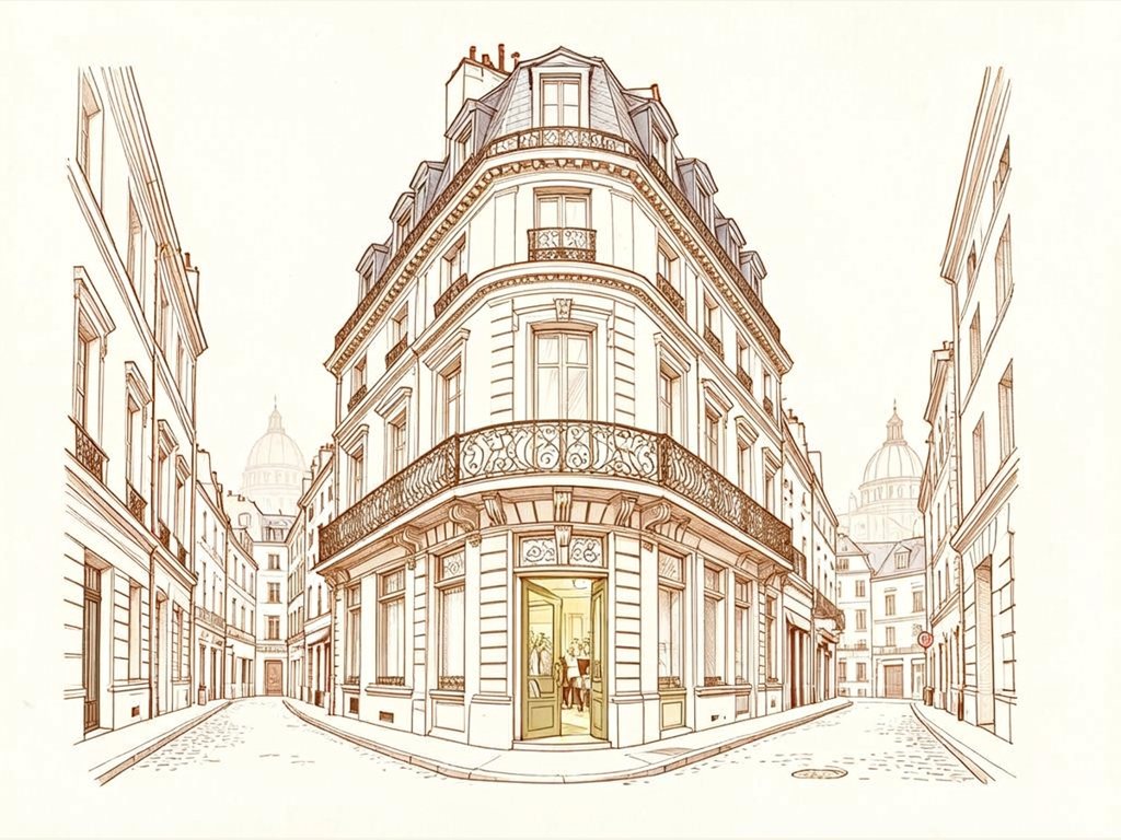 Le Petit Paris Hotel illustration