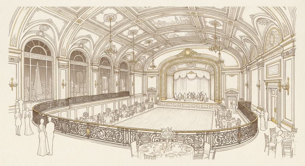 Julia Morgan Ballroom illustration