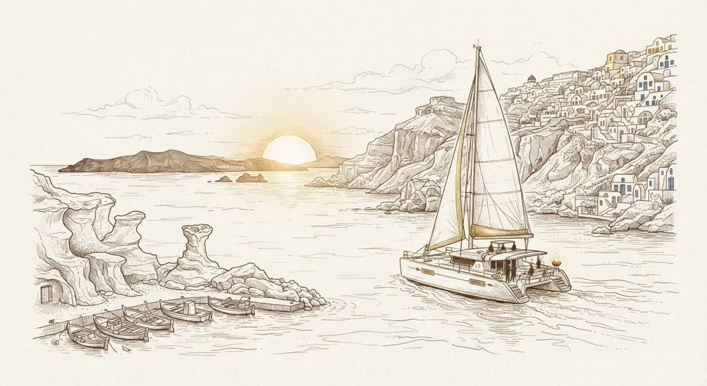 Caldera Catamaran Sunset Cruise